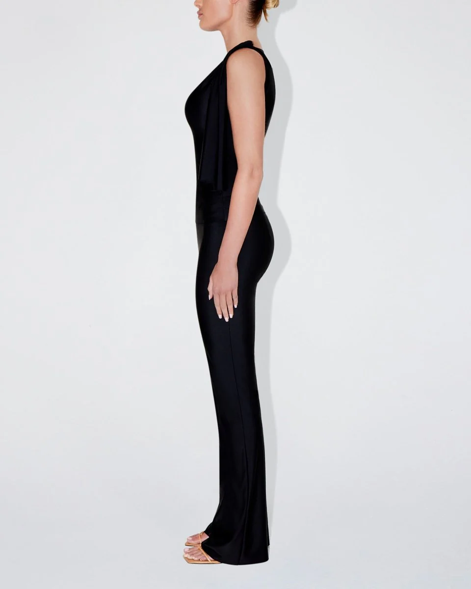 Sleek Stretch Knotted Top | Black - Image 4