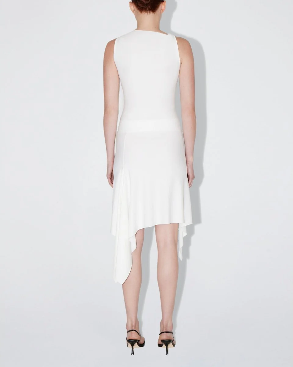 Sleek Stretch Knotted Top | Bright White - Image 5