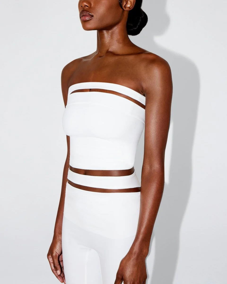Sleek Stretch Tube Top | Bright White - Image 6