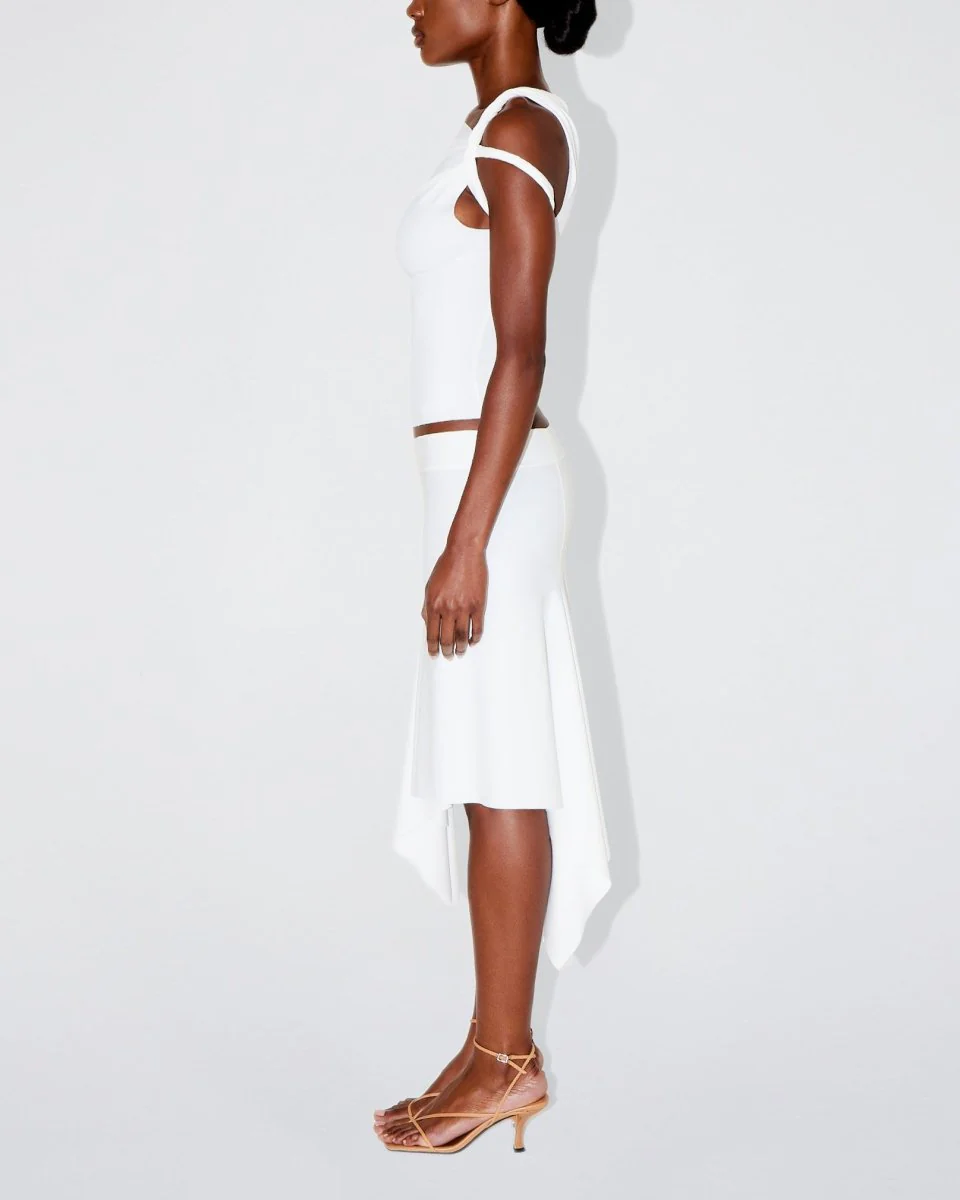 Sleek Stretch Twisted Top | Bright White - Image 4