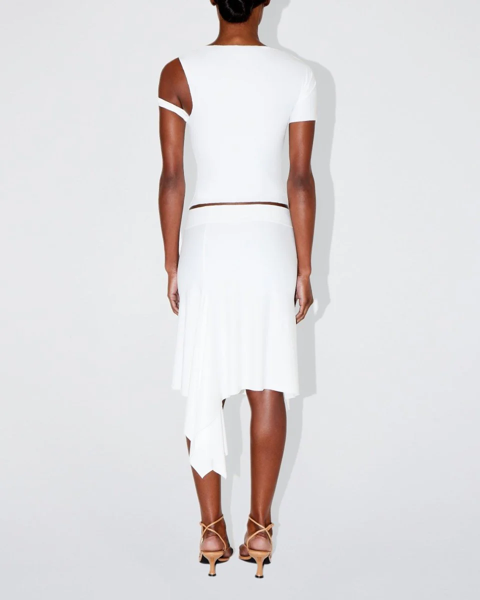 Sleek Stretch Twisted Top | Bright White - Image 5