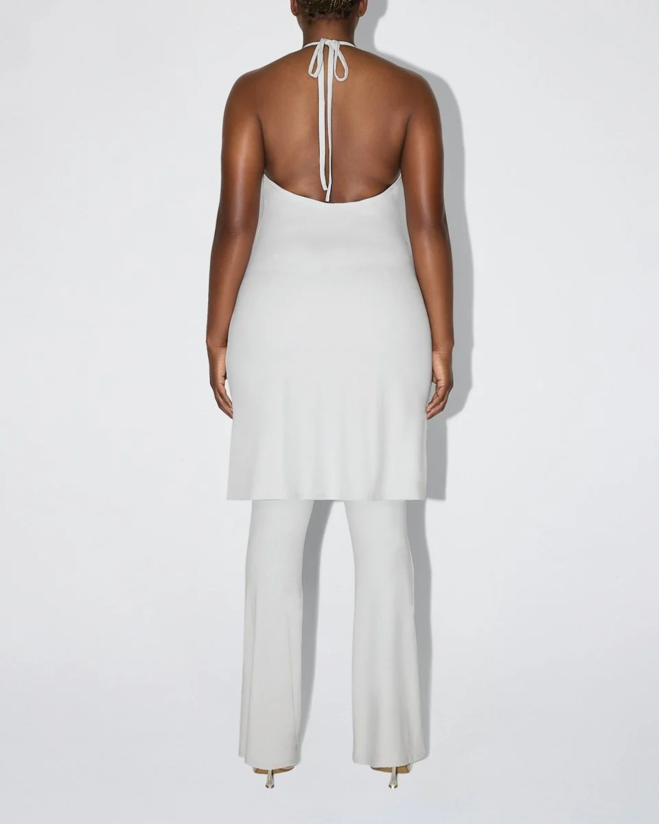 Smooth Stretch Halter Tunic | Light Grey - Image 5