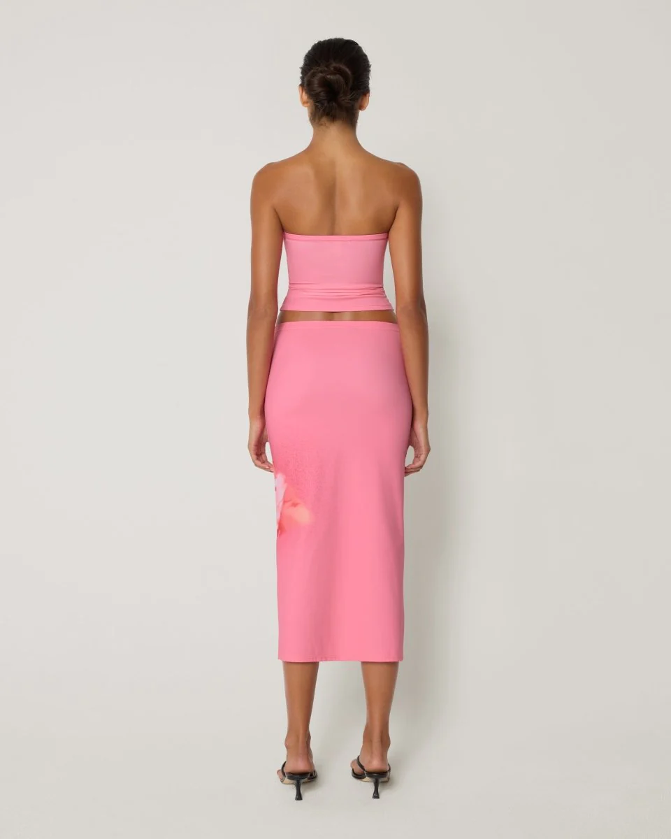 Smooth Stretch Midi Skirt | Pink Peony - Image 6