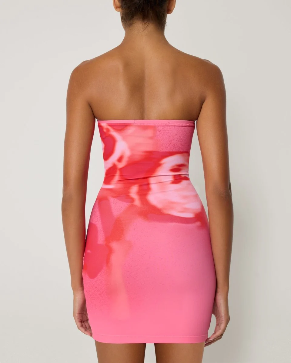 Smooth Stretch Strapless Mini Dress | Pink Peony - Image 8