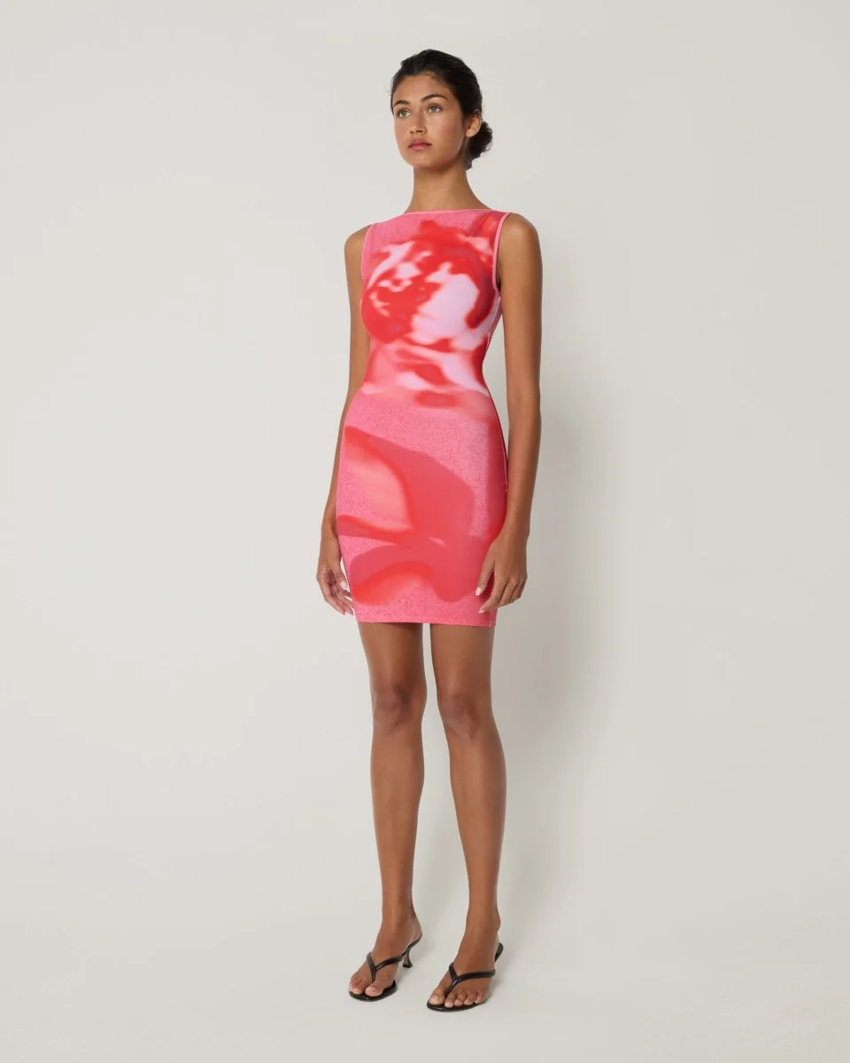 Smooth Stretch Tank Mini Dress | Pink Peony - Image 4