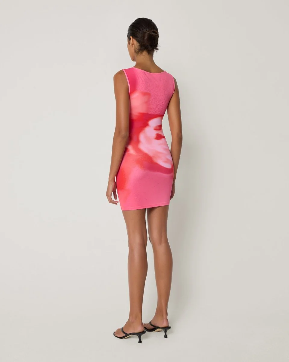 Smooth Stretch Tank Mini Dress | Pink Peony - Image 5