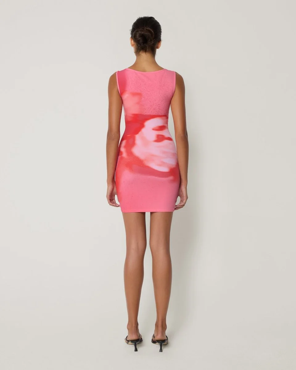 Smooth Stretch Tank Mini Dress | Pink Peony - Image 6