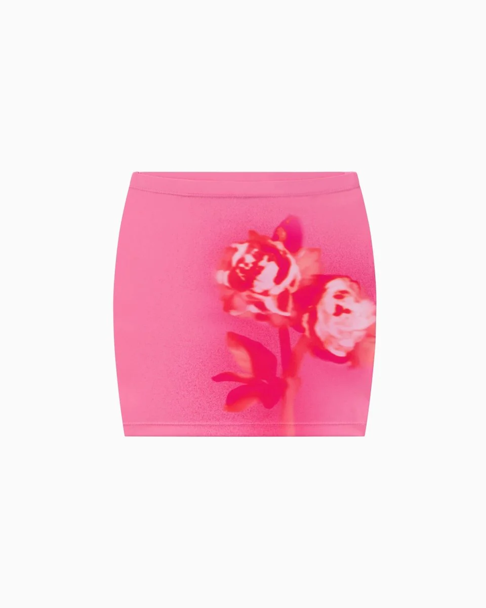 Smooth Stretch Ultra Mini Skirt | Pink Peony - Image 2