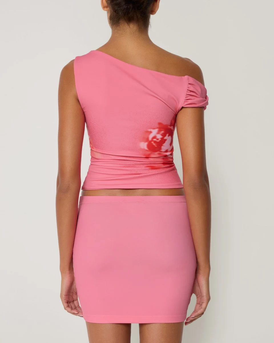 Smooth Stretch Ultra Mini Skirt | Pink Peony - Image 8
