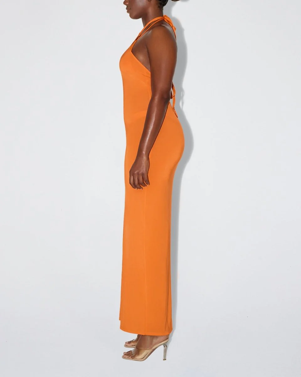 Soft Stretch Halter Maxi Dress | Sunset - Image 4