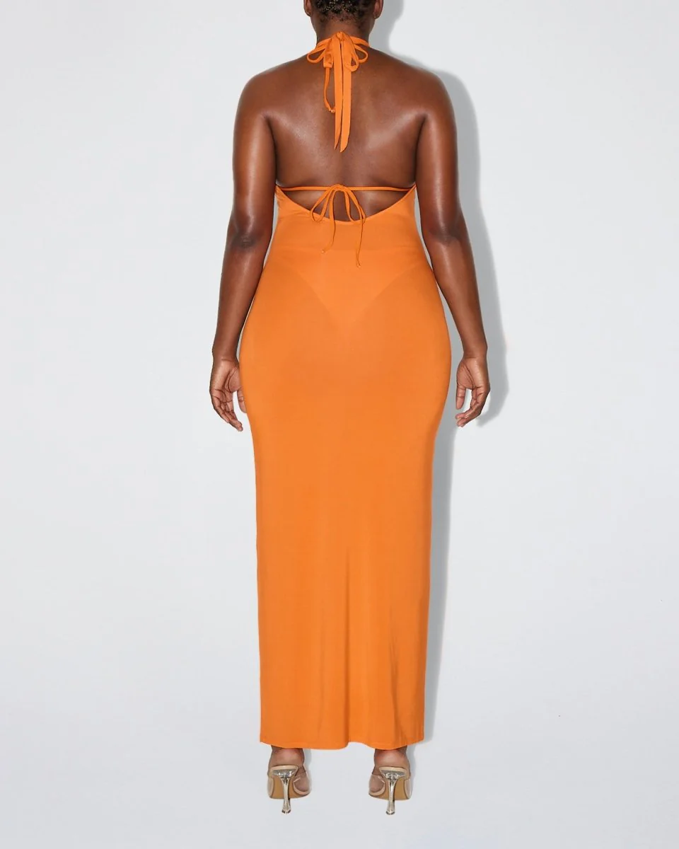 Soft Stretch Halter Maxi Dress | Sunset - Image 5