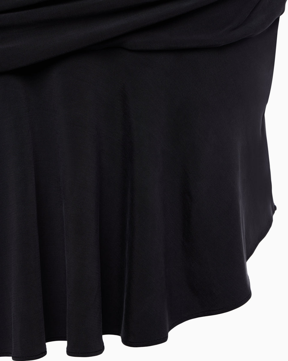 Strapless Ruched Dress | Black - Image 7