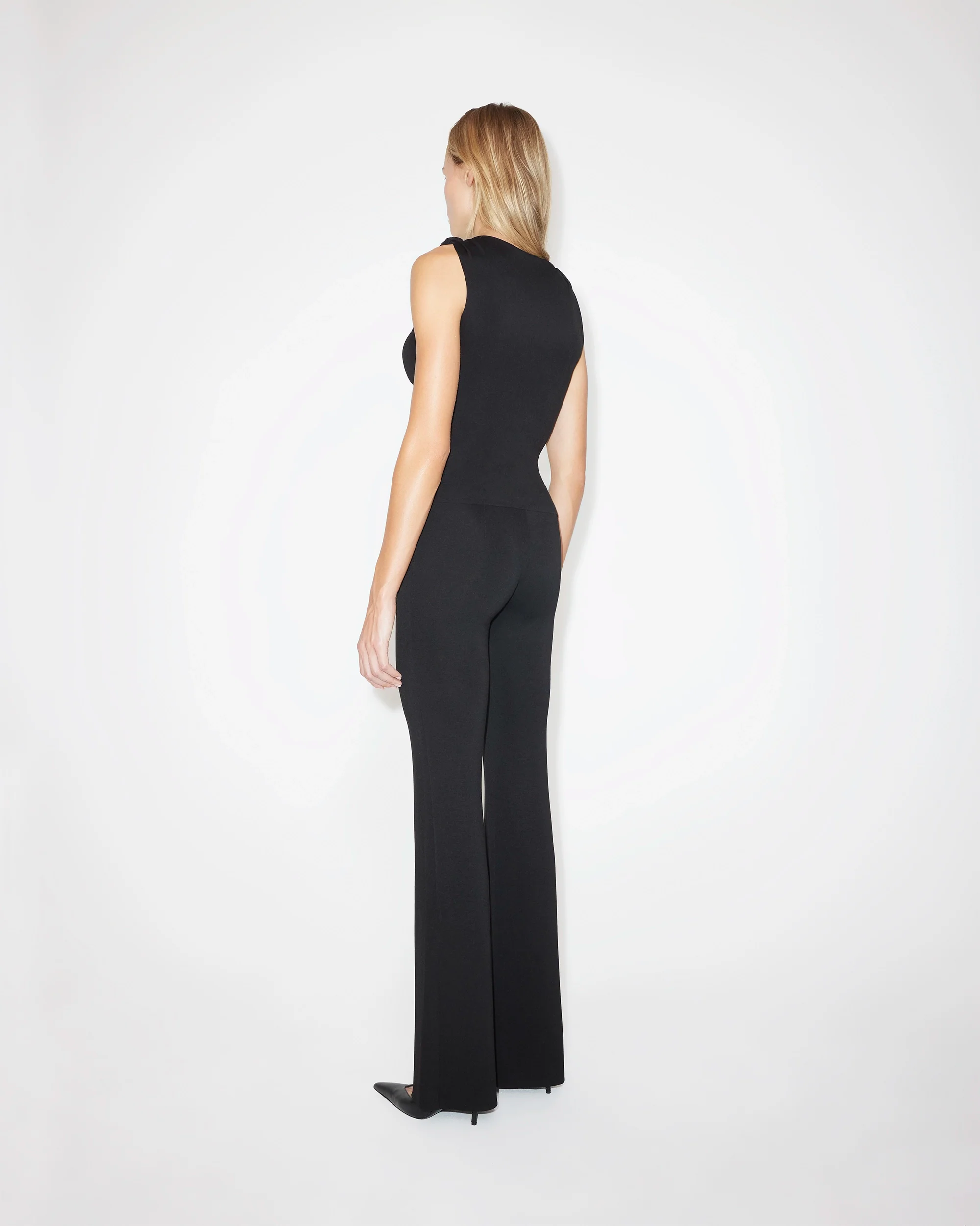 Sueded Stretch Knotted Top | Black - Image 6