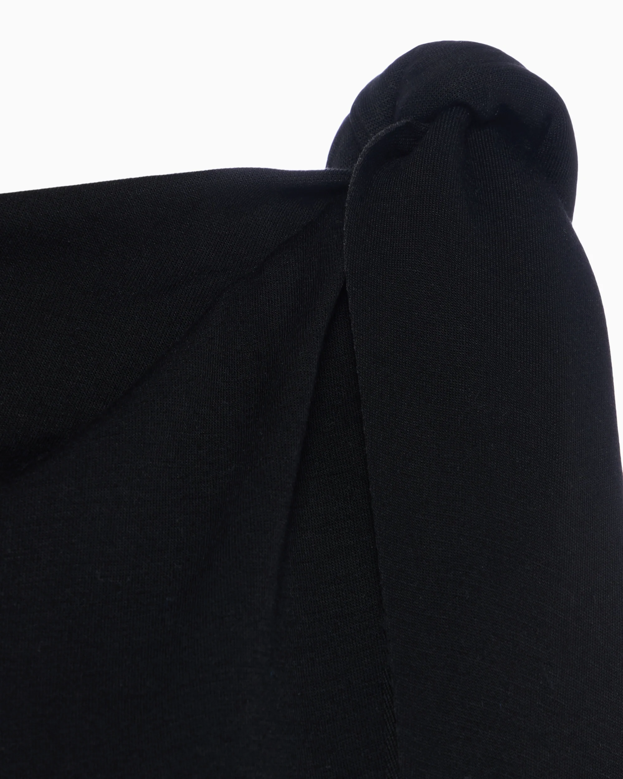 Sueded Stretch Knotted Top | Black - Image 8
