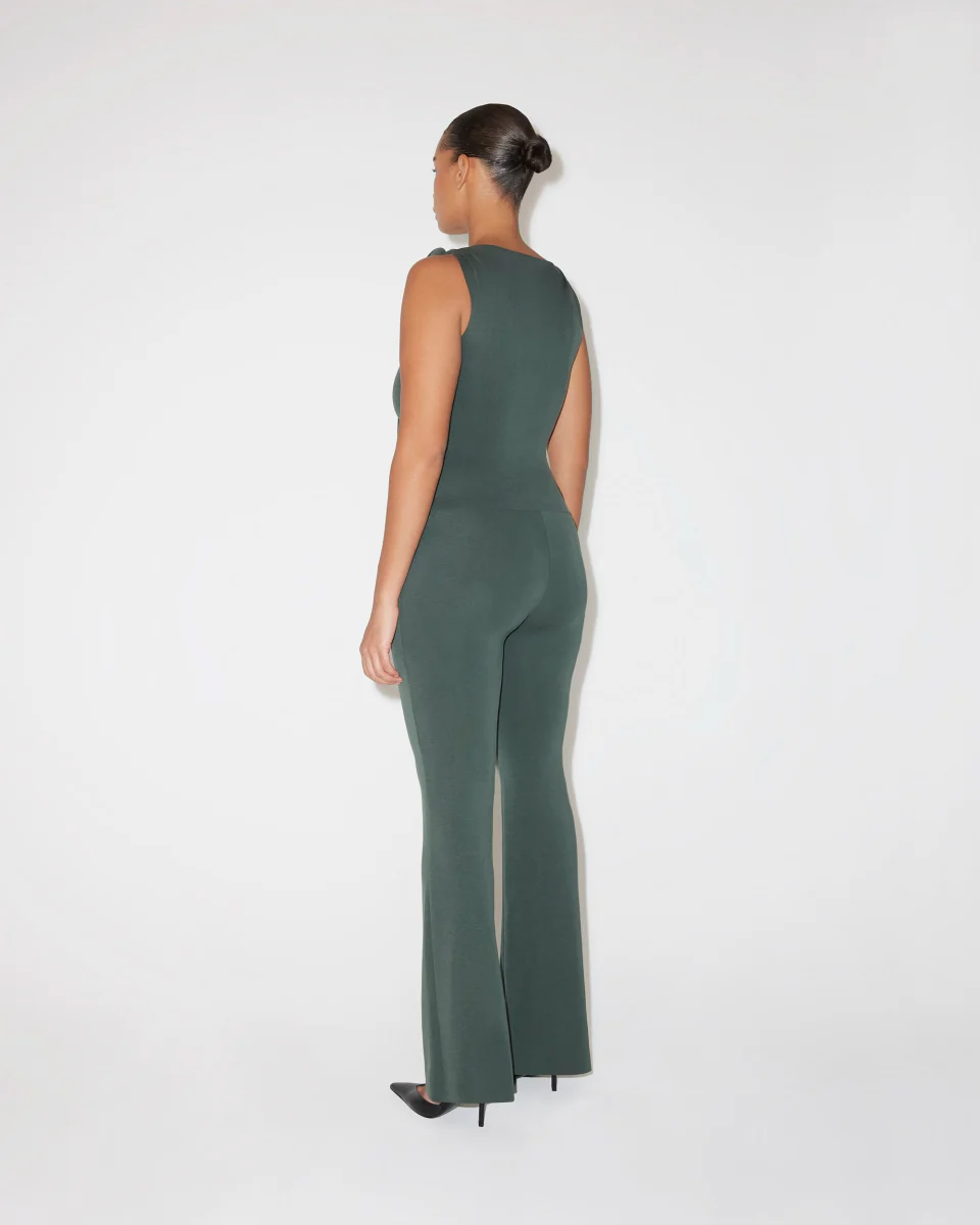Sueded Stretch Knotted Top | Evergreen - Image 6
