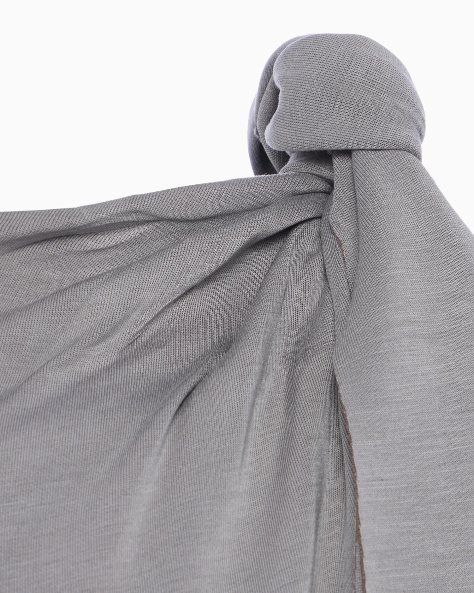 Sueded Stretch Knotted Top | Steel Grey - Image 8