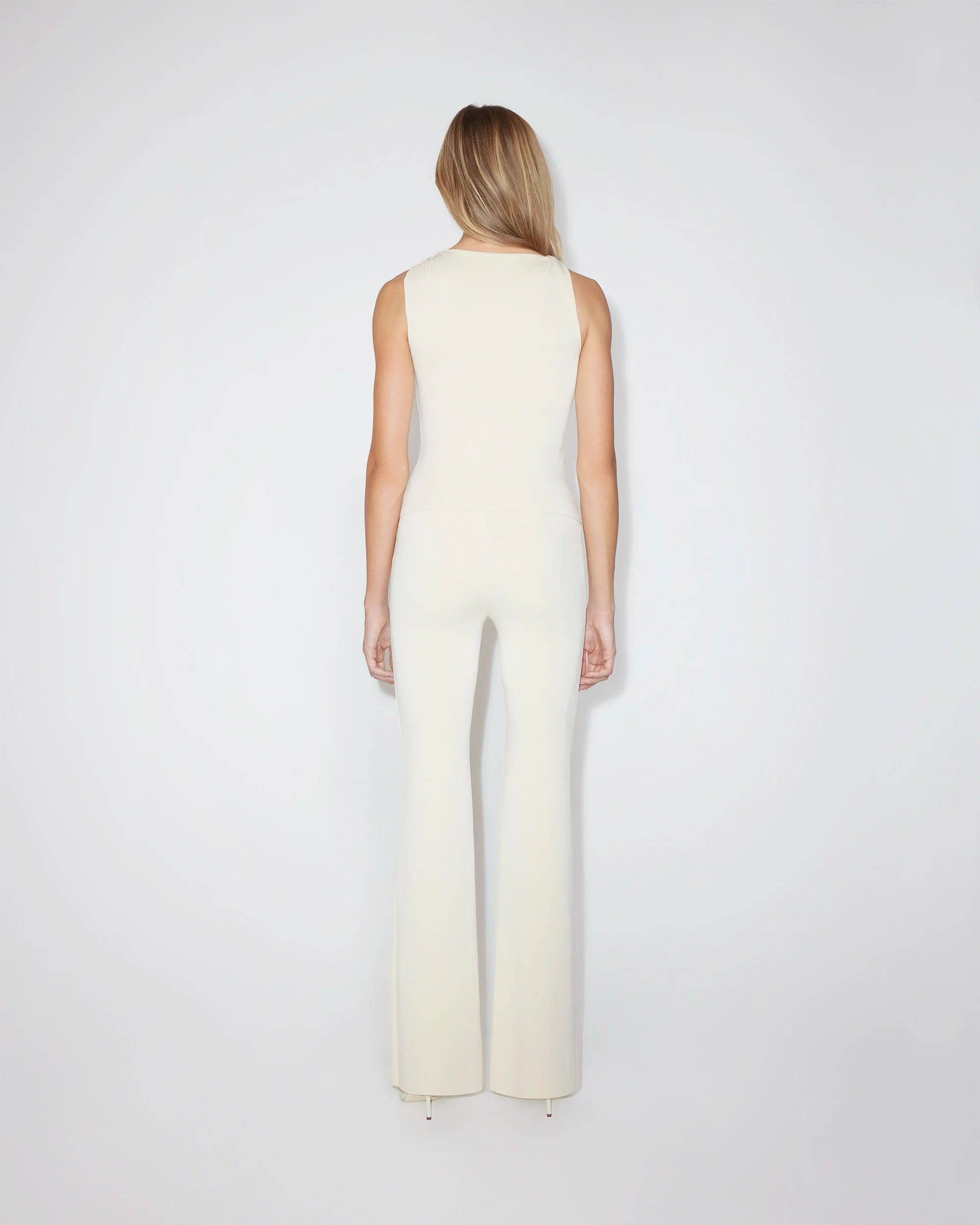 Sueded Stretch Knotted Top | Stone - Image 7