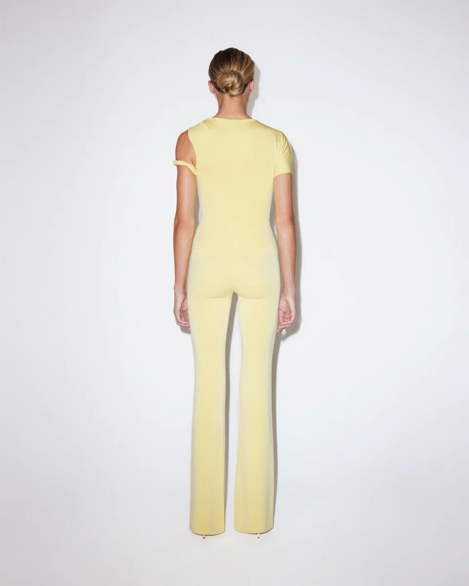 Sueded Stretch Low Rise Pant | Butter Yellow - Image 11