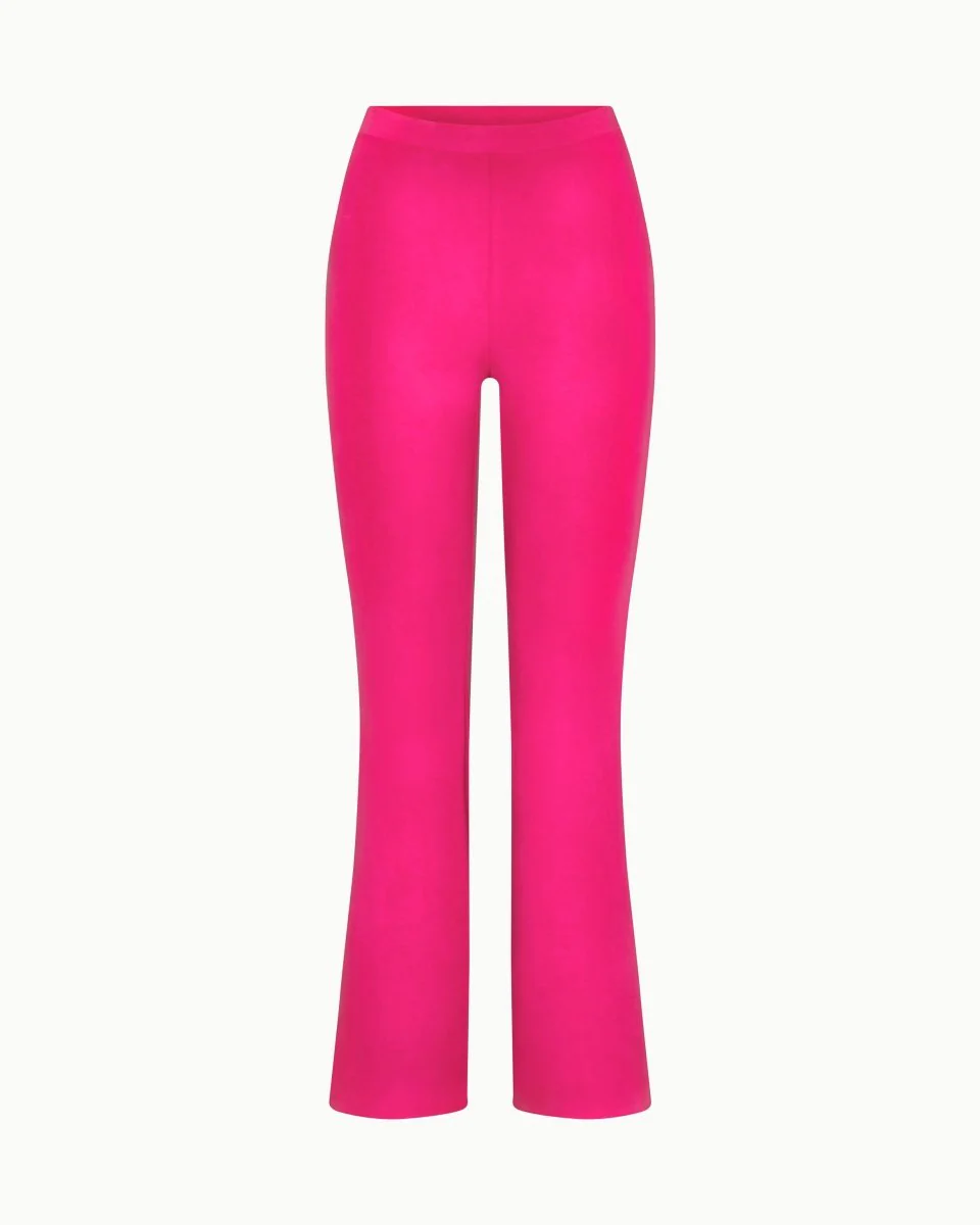Sueded Stretch Low Rise Pant | Fuchsia - Image 2