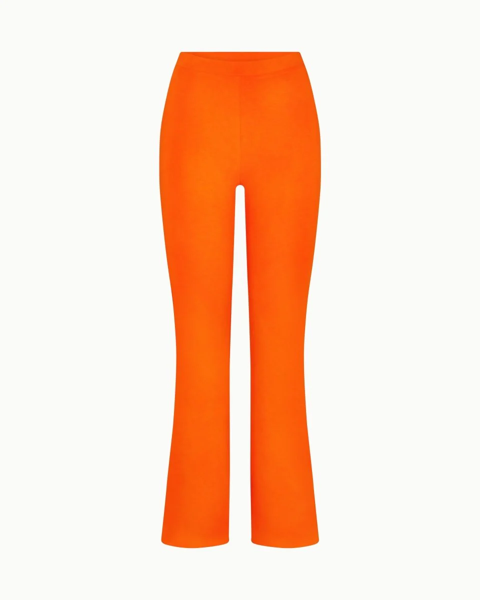 Sueded Stretch Low Rise Pant | Papaya - Image 2
