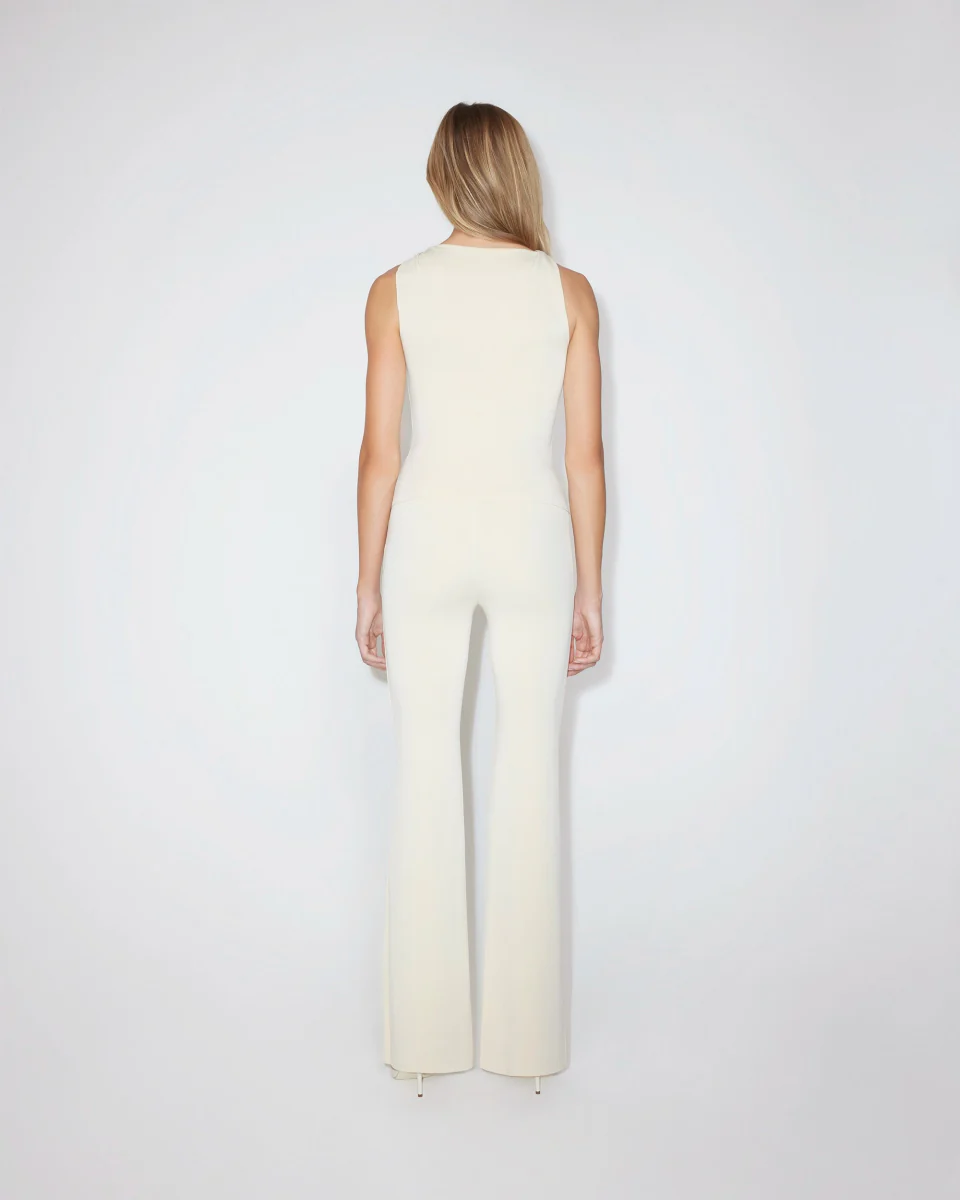 Sueded Stretch Low Rise Pant | Stone - Image 10