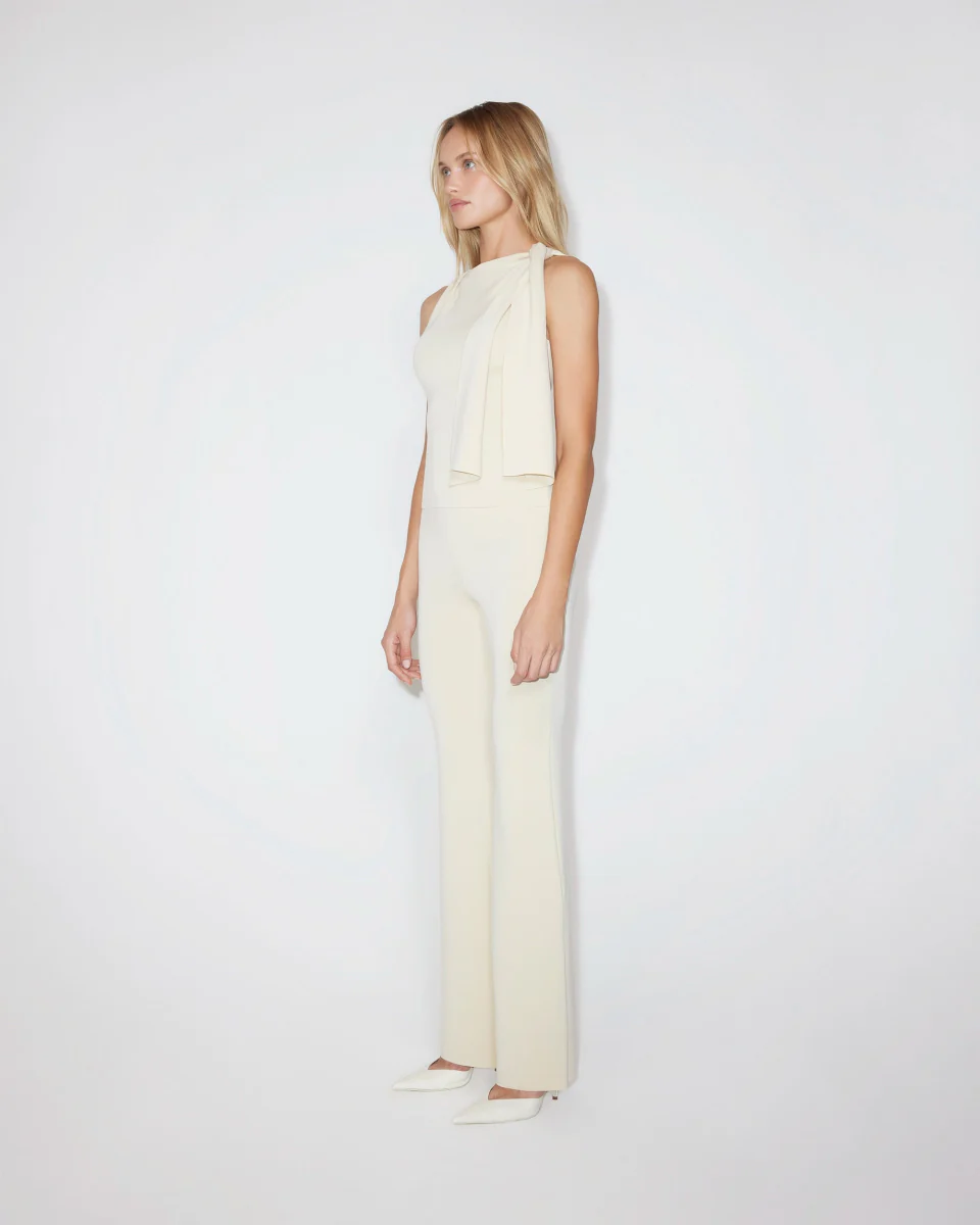 Sueded Stretch Low Rise Pant | Stone - Image 8
