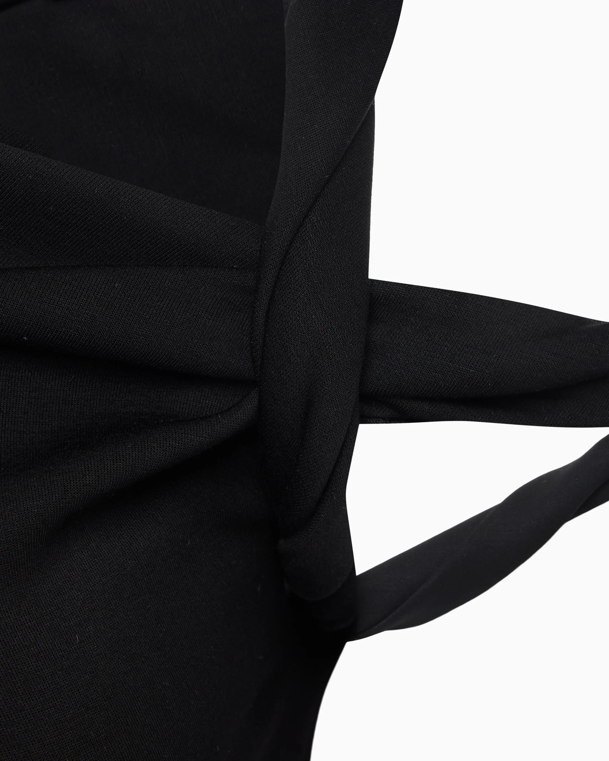 Sueded Stretch Twisted Top | Black - Image 8