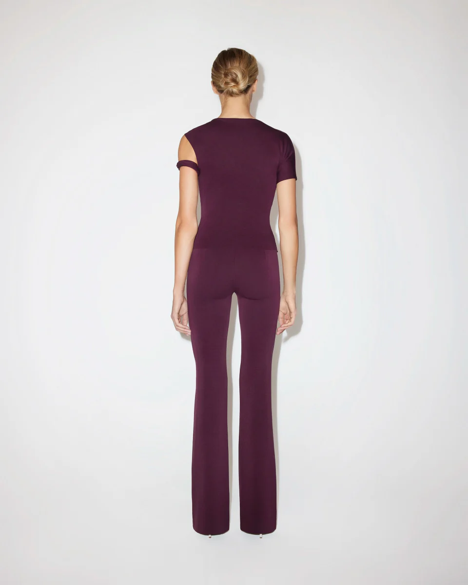 Sueded Stretch Twisted Top | Black Cherry - Image 7