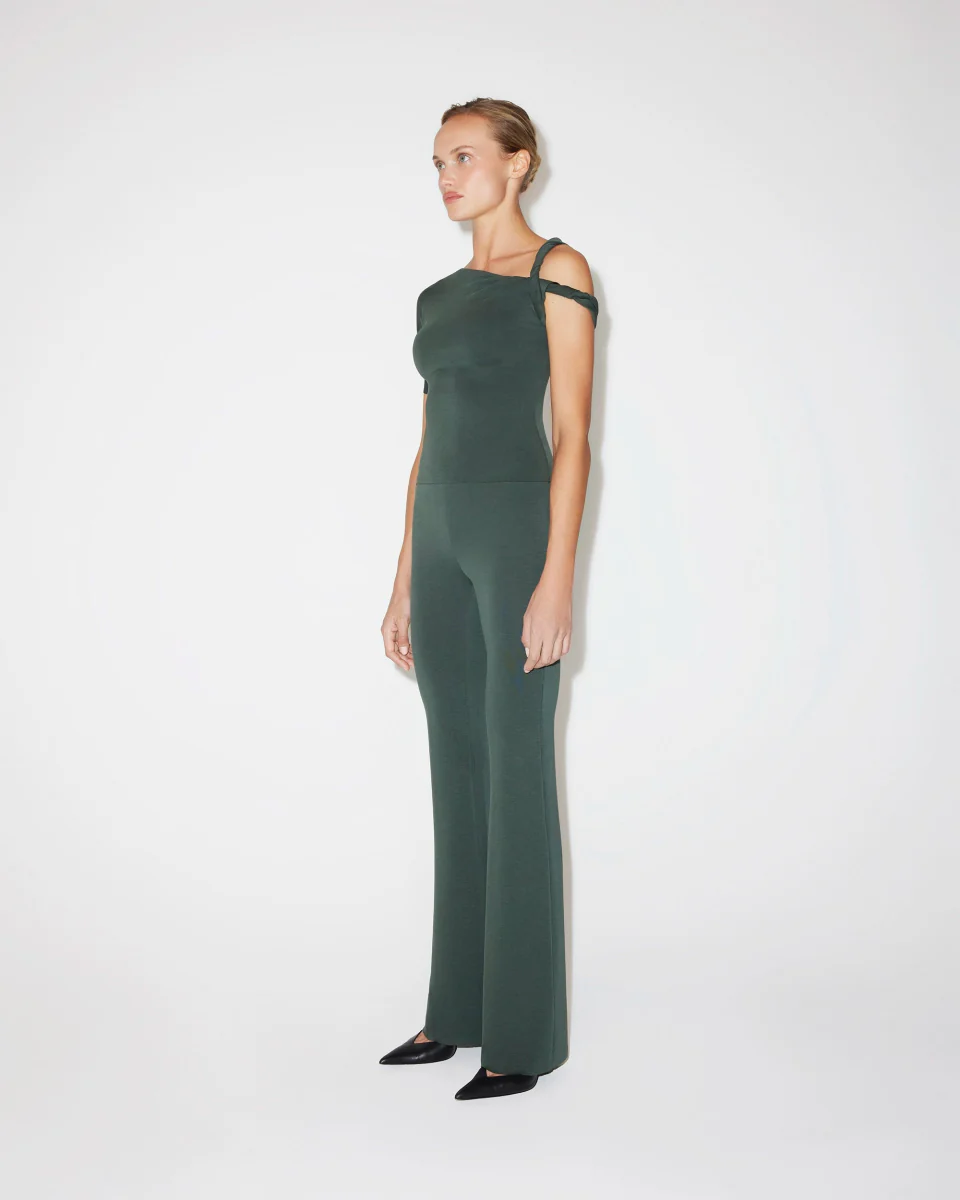 Sueded Stretch Twisted Top | Evergreen - Image 5