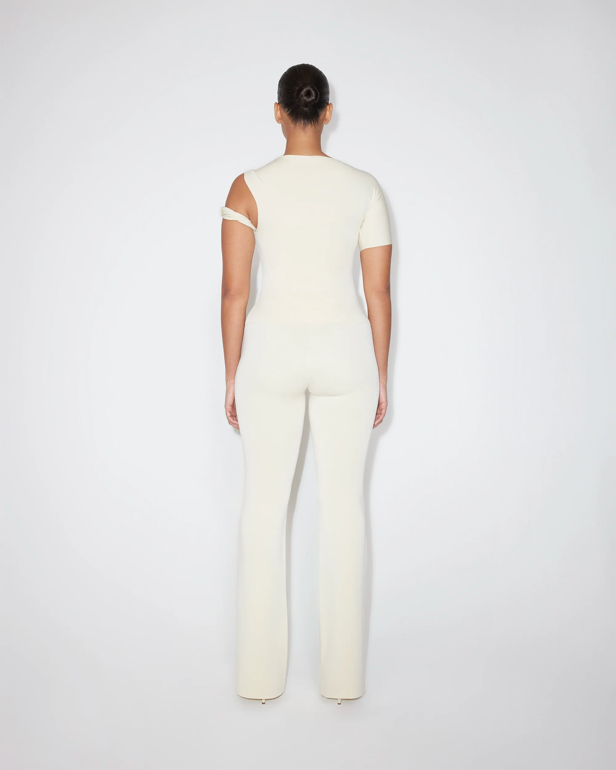 Sueded Stretch Twisted Top | Stone - Image 7