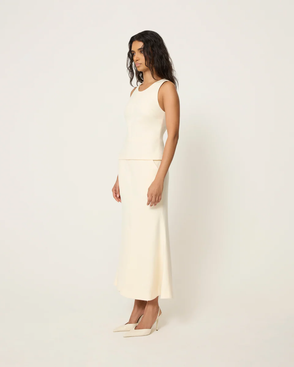Tailored Tank Top | Warm White - Image 4