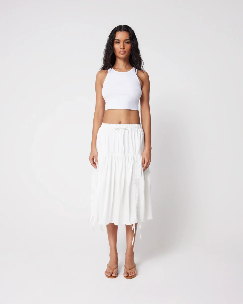 Tiered Skirt | White - Image 3