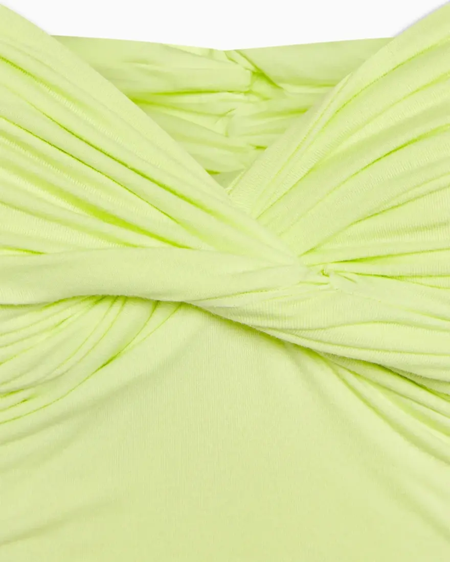 Twist Tube Mini Dress | Soft Lime - Image 8